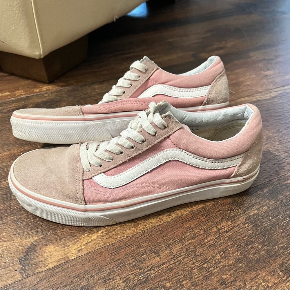 Vans Old Skool Light Pink Suede Low Top Skate Sneaker Rare | Wmns Size 8.5